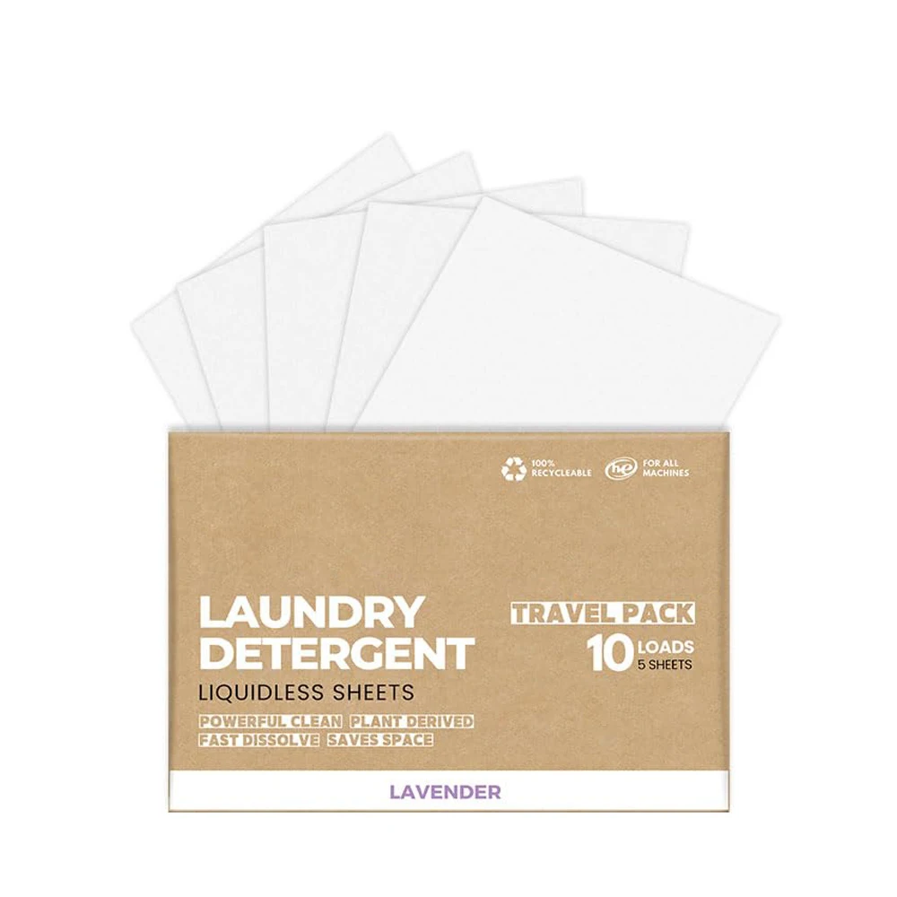 Laundry Detergent Sheets up to 100 Loads Easy to Use Zero Waste Solution Lightweight Powerful Cleaning Ideal for Home and Travel