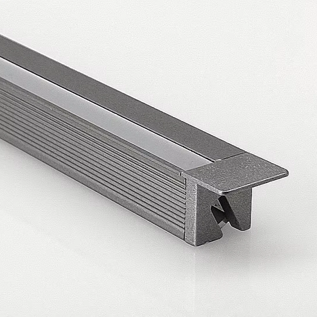 Anodized aluminum extruded LED strip lamp radiator channel diy interior lighting embedded LED profile