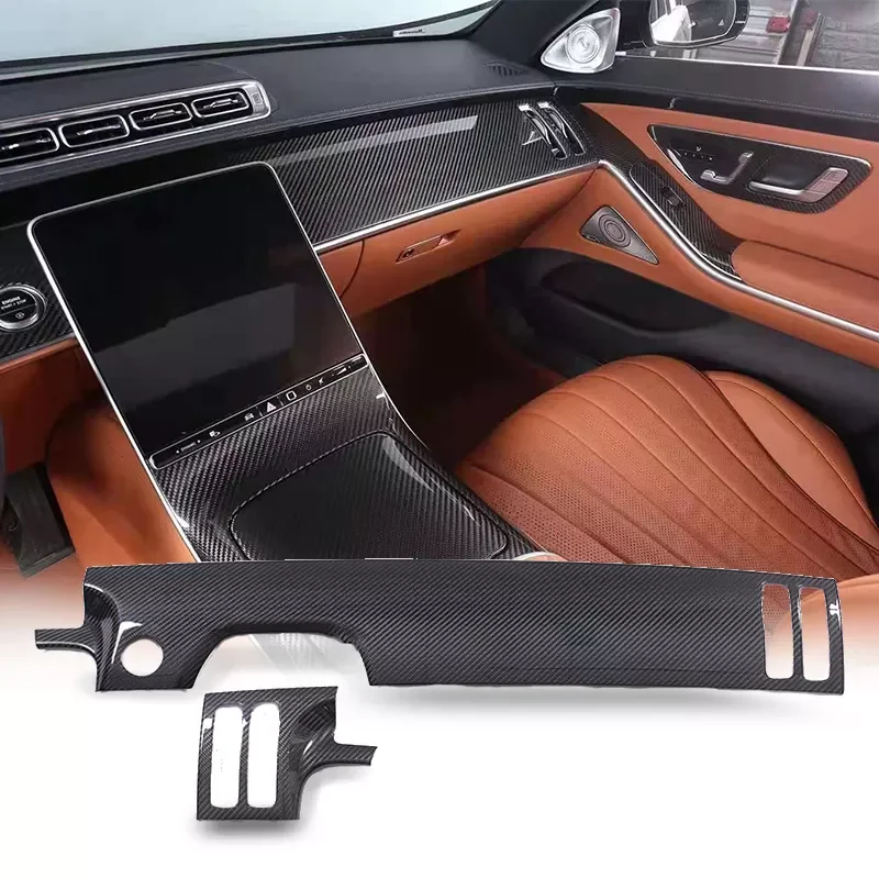 Панель приборной панели из углеродного волокна для Mercedes Benz W223 AMG S400L S450L Maybach S480 магазин розеток