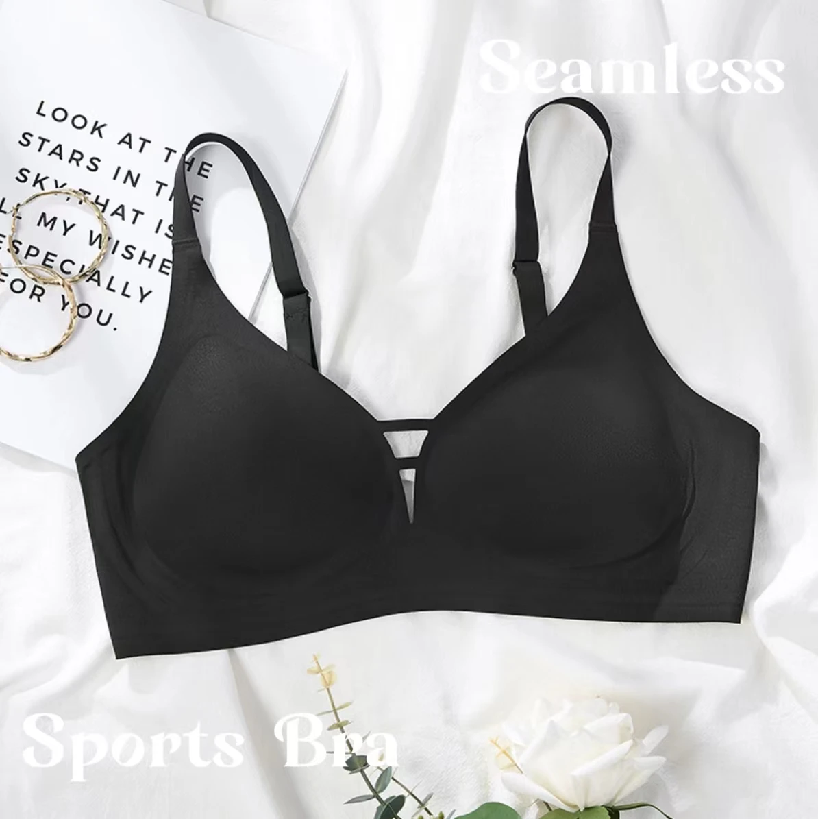Seamless No Wire Bra Plus Size XXXL