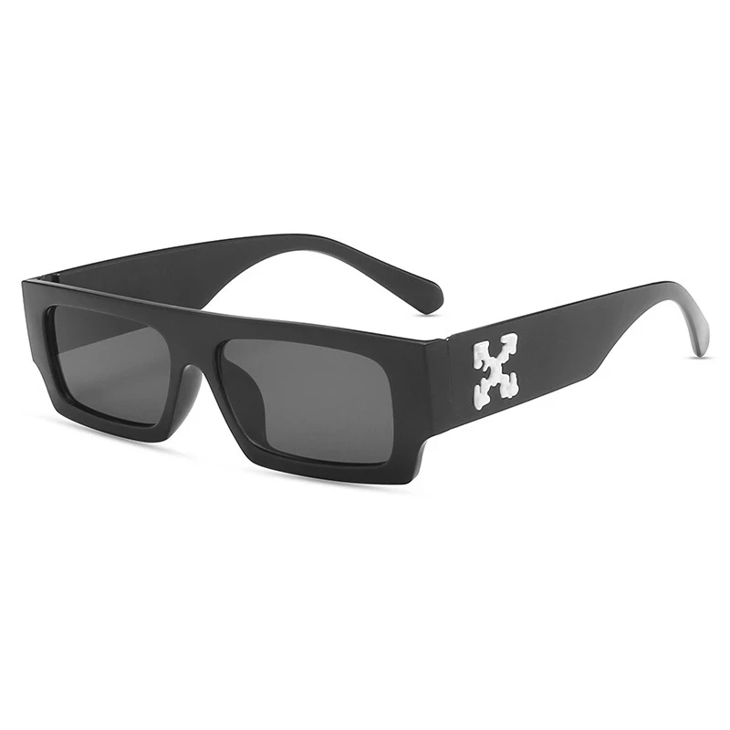 New Black/white Rectangle Sunglasses Man Driving Shades Male Sun Glasses Brand Designer Fishing Travel Vintage Sunglasses