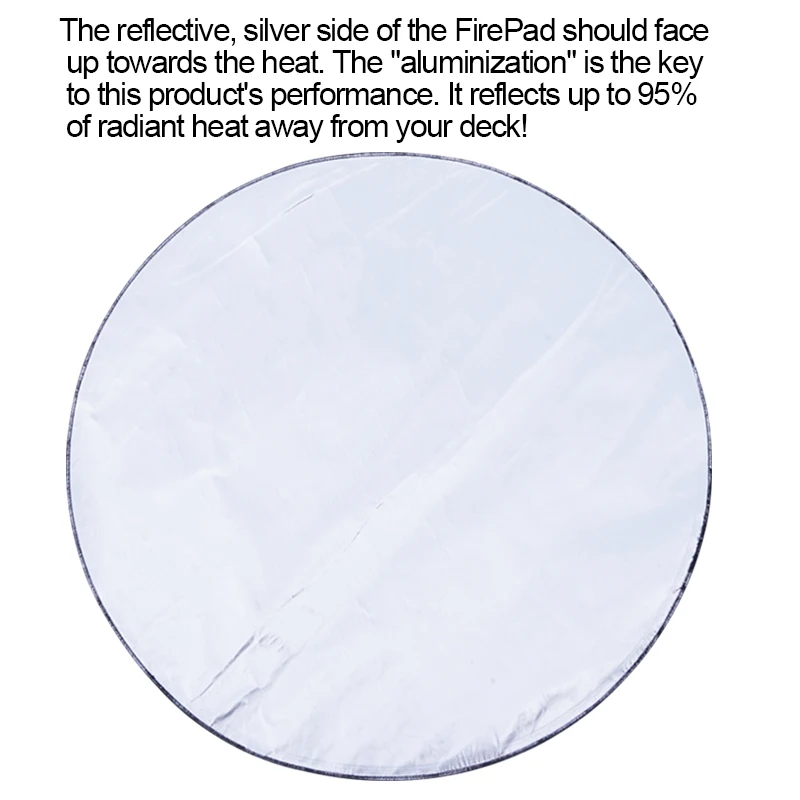 Under Grill Mat Deck Protector for wood Burning Fire Pit, Gas Fire Pit Mantel