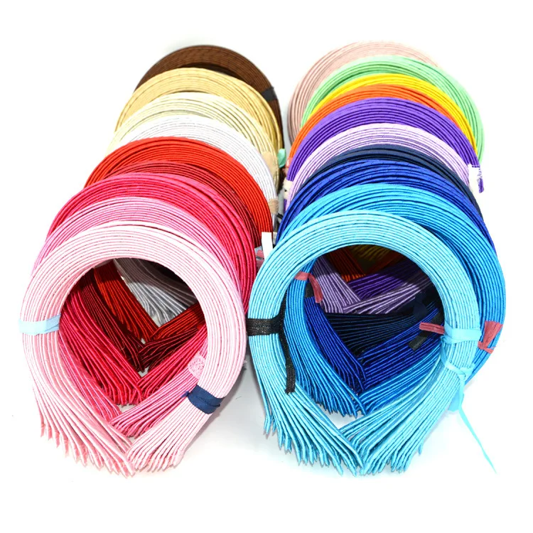 Korean Fashion Covered Hairbands Satin Headband Cute Hair Ribbon Hairband Solid Candy Color Headdress New Girls Hair Accessories