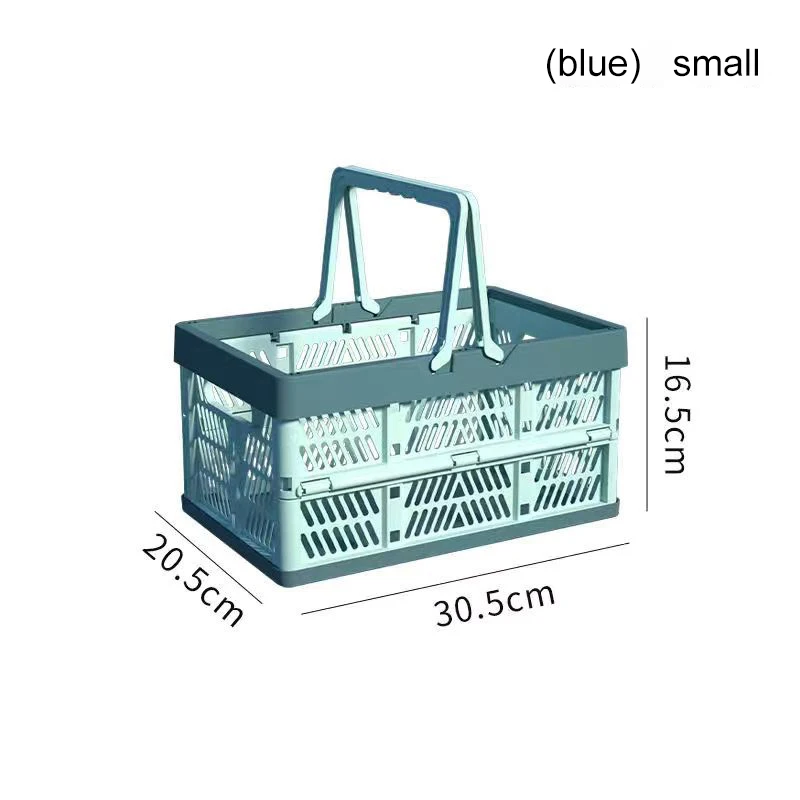 blue green PPFoldable Vegetable Basket Outdoor Picnic Camping Beach Food Fruit Water Container Storage Baskets
