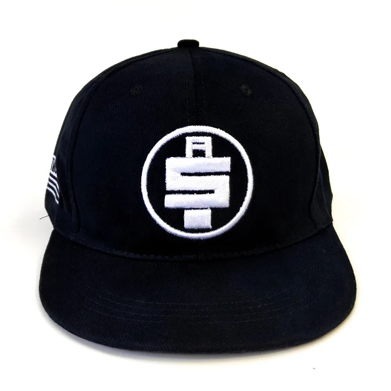 Adjustable Flat Hip Hop Hats Plain 6 Panel Men Private Label Custom black Snapback Cap Hats