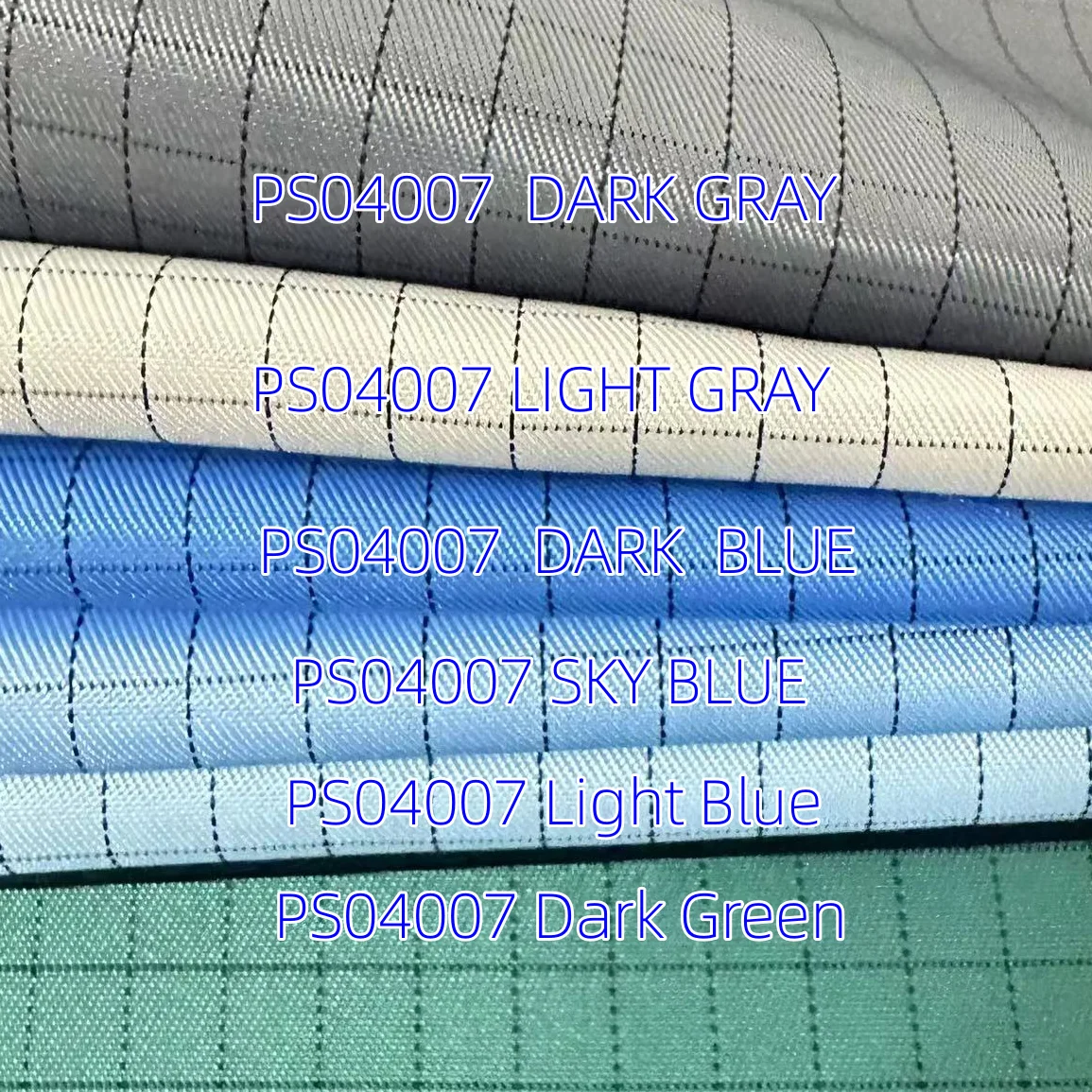 Medical polyester electrical conductive antistatic esd poly yarn carbon fiber clothing fabric for clean room workwear