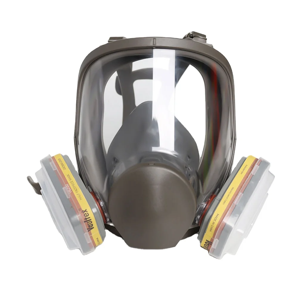 Vaultex wholesale face gas mask anti-fog full face mask adjustable V6800 respirator chemical mask