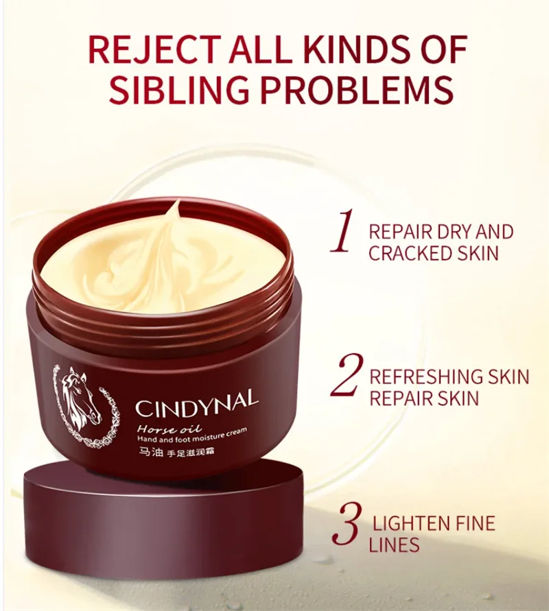 wholesale Original best skin care Horse oil hand foot and dry heel hand cream moisturizing moisturizing hand cream