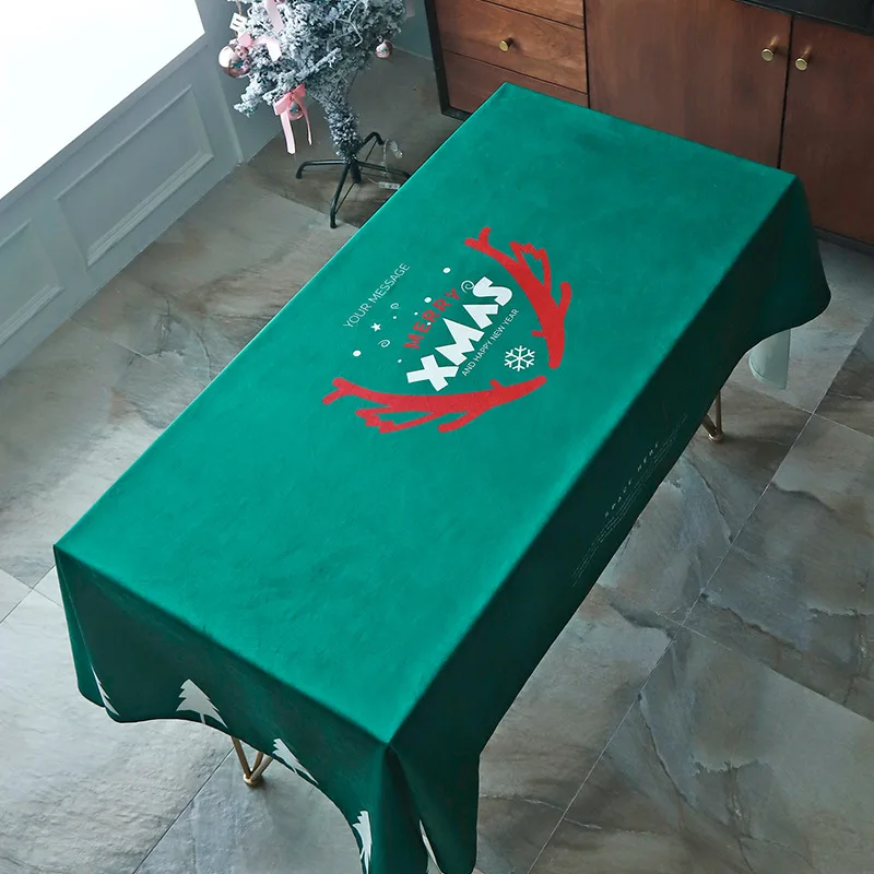 Fashion Nordic style square tablecloth cotton linen polyester blended printing household dining table coffee table cloth