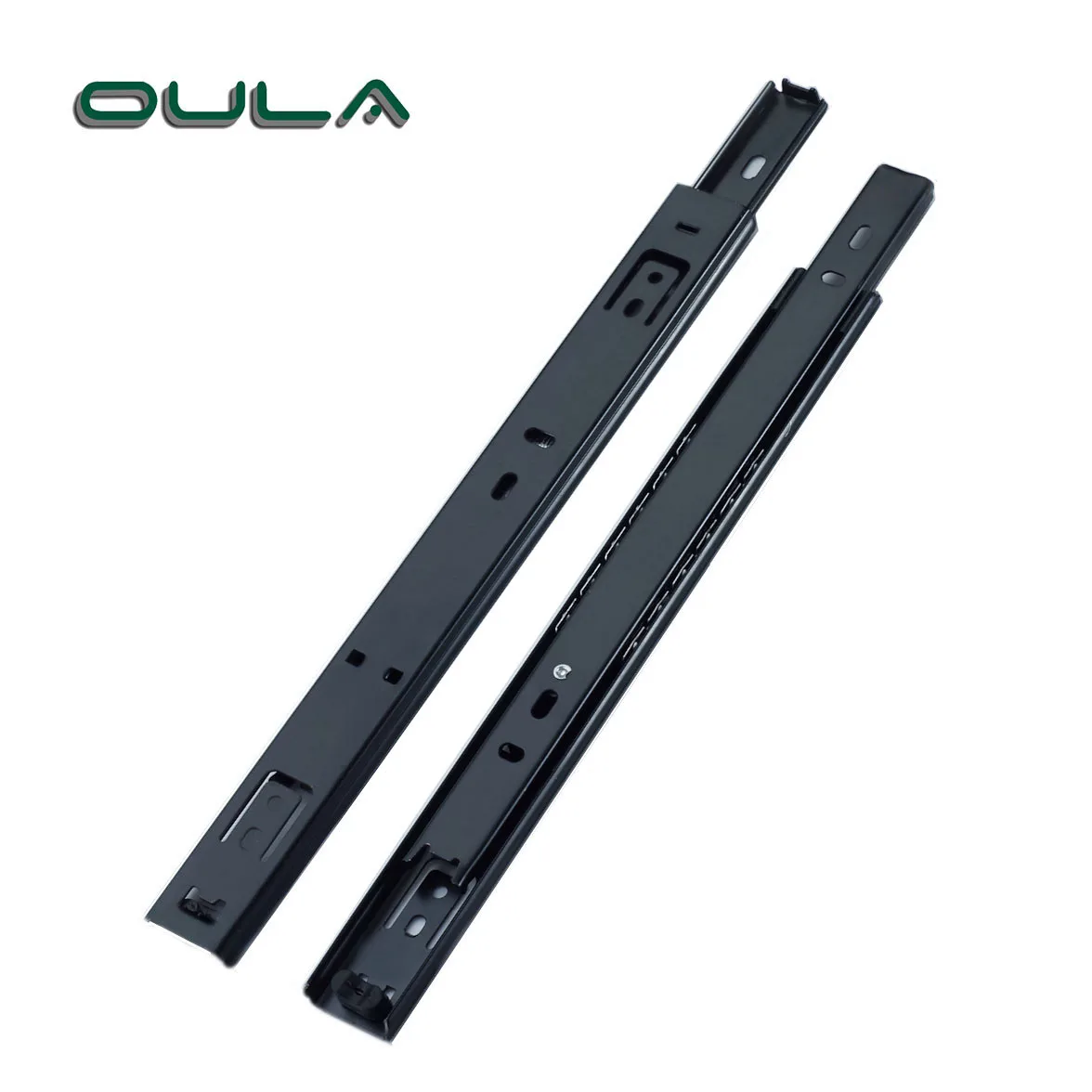 27mm 3-Fold Full Extension Furniture Cabinet Rail Runner Telescopic Channels Ball Bearing Drawer Slide Rail