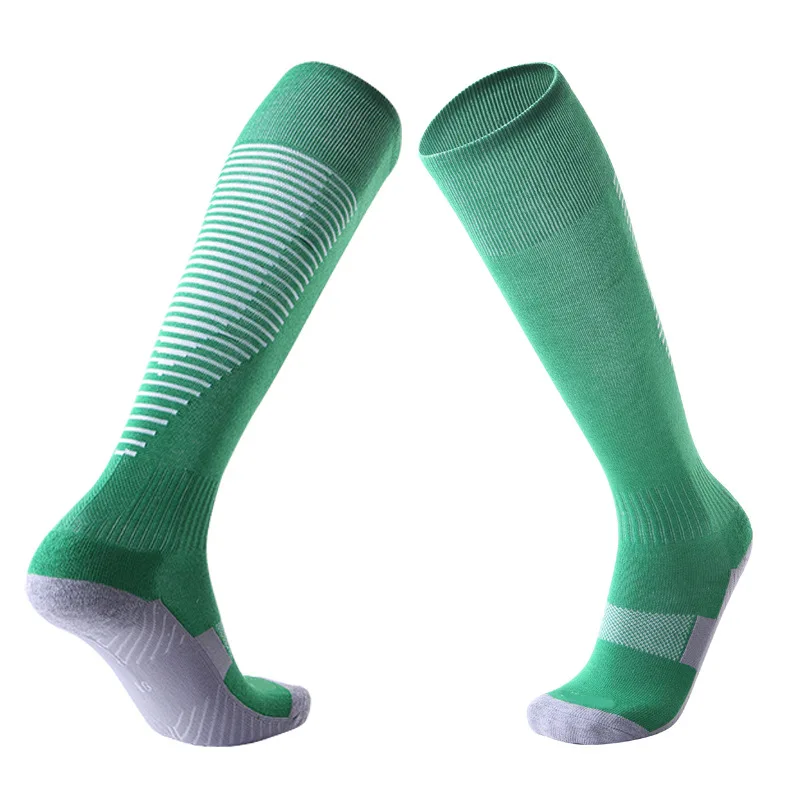 Fashion Cotton Football In Stock Soccer Custom Logo Knee Long Sport Socks
