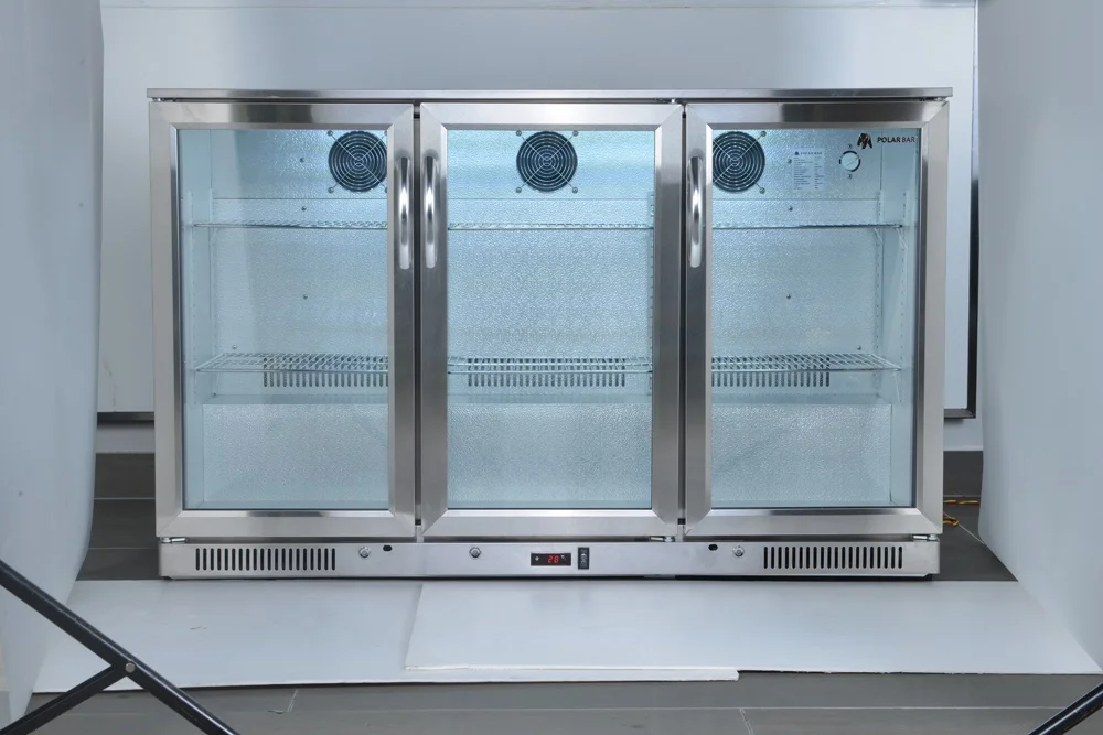 Commercial Beverage cooler 3 Hinged Doors Pub Back Bar Beer Drink Chiller Fridge beer showcase can refrigerator SC-318FS