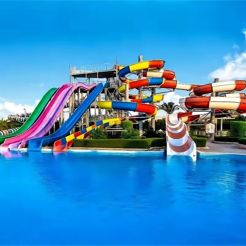 Amusement Play Aqua Theme Park Water Playground Fiberglass Swimming Pool Water Slide