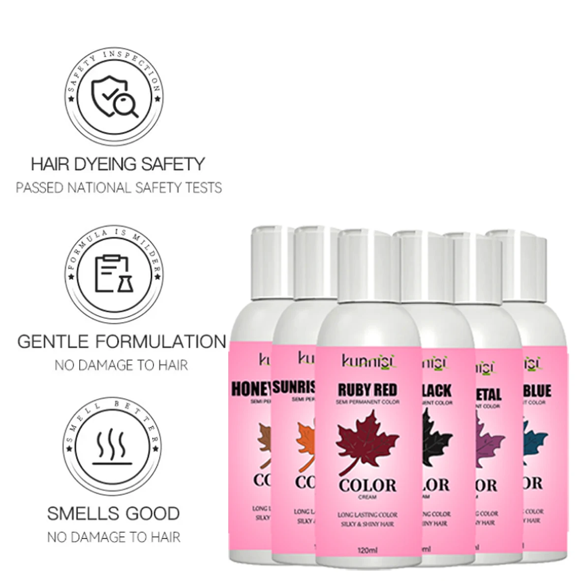 OEM Professional Semi-Permanent Temporary Hair Dye Free Ammonia Shampoo Cream and Powder Forms Certified with MSDS