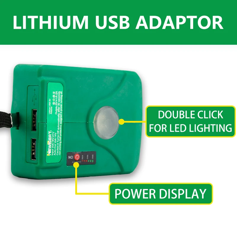 china manufacturer lithium 5v USB adapter  type  plug battery   charger newbeat power tools spare parts multi-function