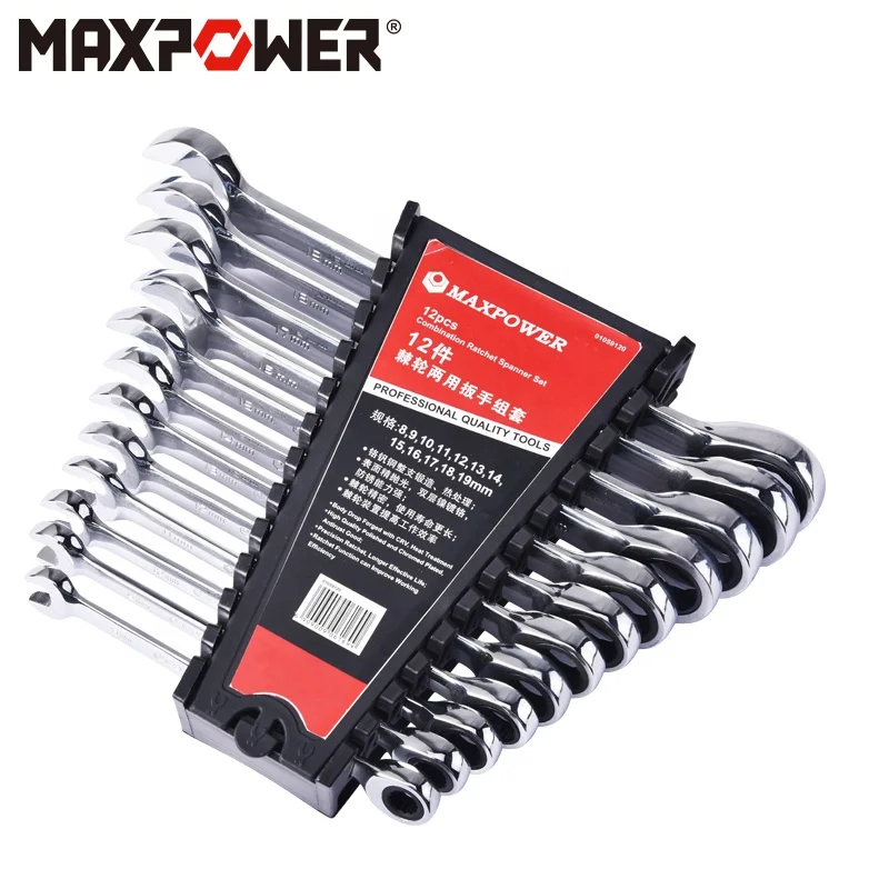 MAXPOWER ручные инструменты набор инструментов для ремонта велосипеда из 12 комбинированных гаечных ключей в ящике