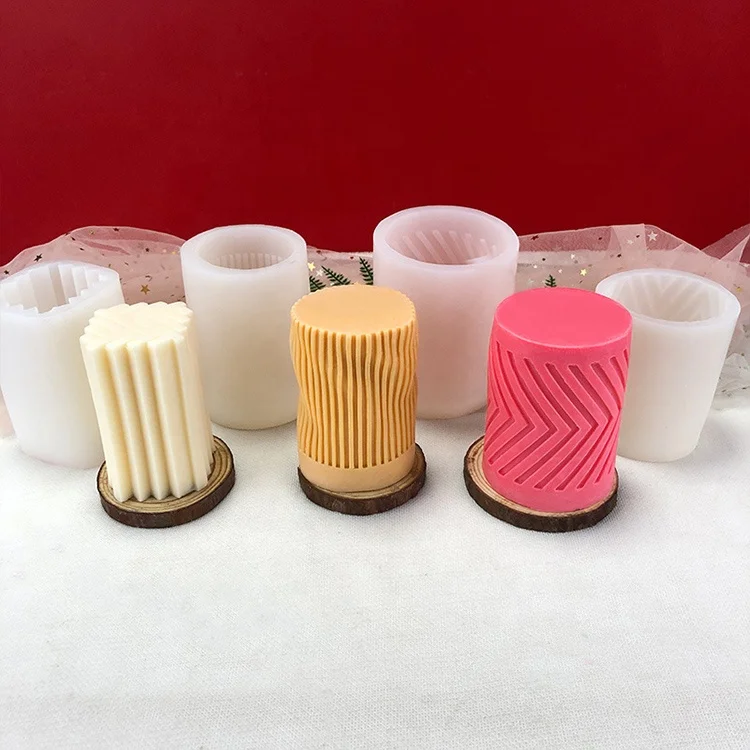 OEM ODM molde de vela de silicona supplies shape wholesale large cement candle jar 3d rubber geometry silicone candle mold