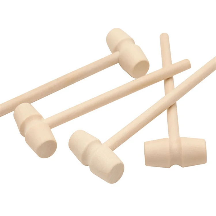 
High sales natural material kids wooden mallet for leather craft 