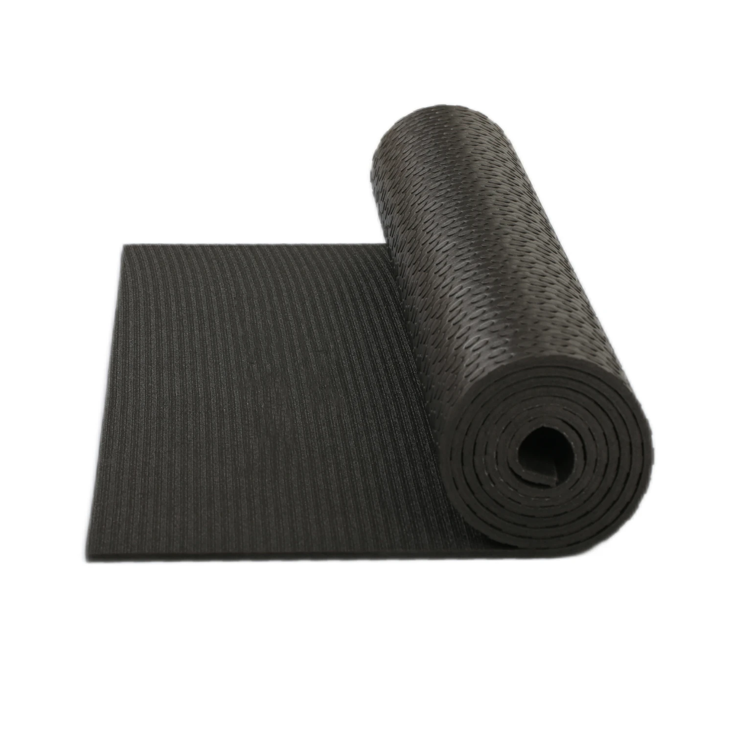 High Quality PVC Exercise Trainer Pad Black Anti-Slip Gym Equipment Mat for Treadmill Bike Durable Hardwood Floor Fitness Sport