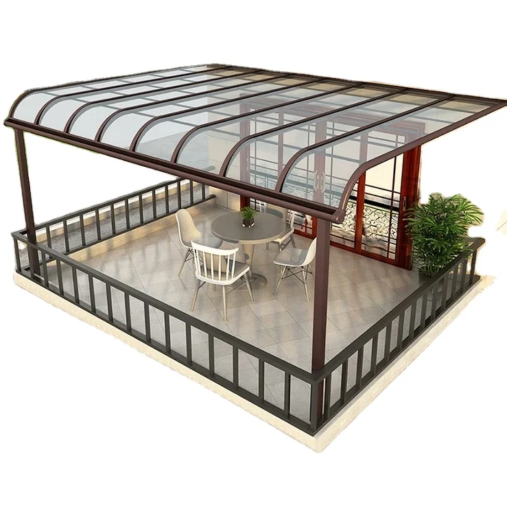 Easily Assembled Aluminum Awning Outdoor Waterproof Villa Patio Cover Rain Balcony Canopy