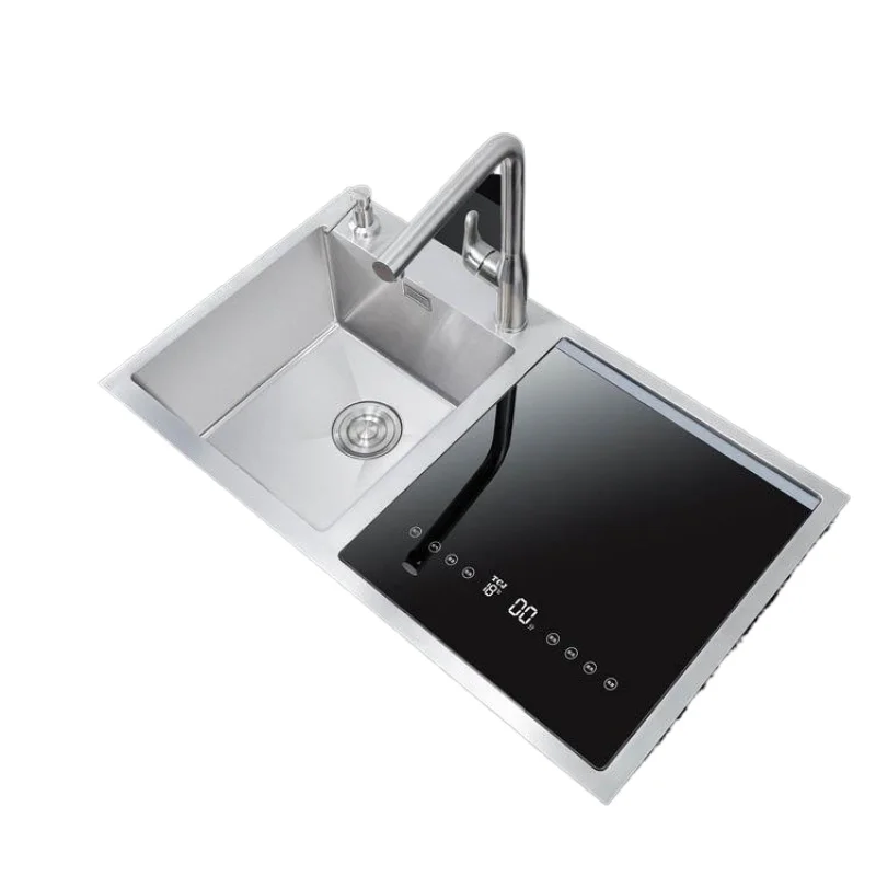 Intelligent Household Full-Automatic Kitchen Dishwasher Stainless Steel Undermount Installation High-Temperature Sink Drying