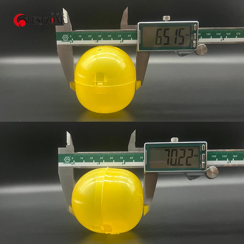 65*70mm Promotion Conjoined Assorted Translucent Colors Oval-shaped Toy Capsule Ball Vending Machine Toy Plastic Capsule