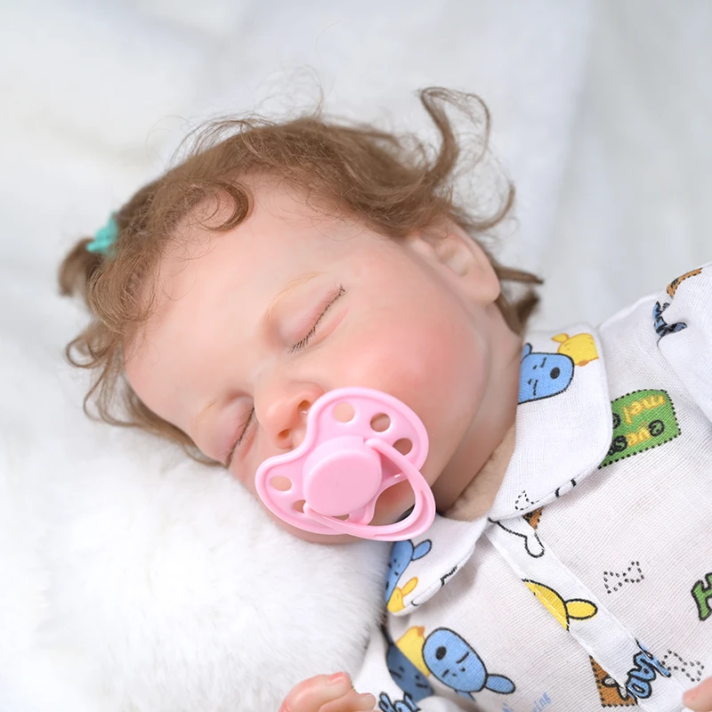 Reborn Baby Doll Lifelike Soft Vinyl Realistic Sleeping Newborn Baby Dolls 18 inch