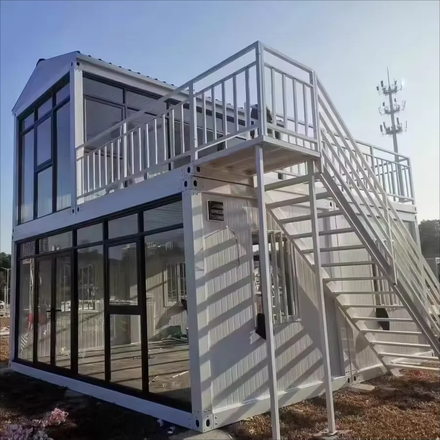 Glass Container House Luxury Flat-Pack Homes Mobile Tiny Modular Transportable Houses Container House