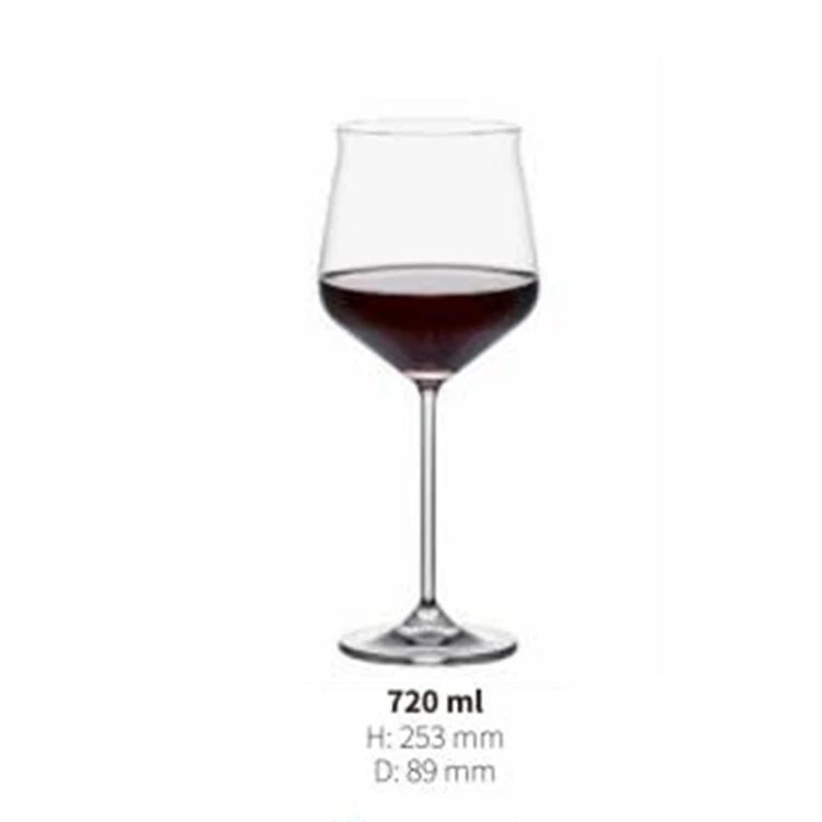 Lead Free Crystal Large Burgundy Goblet Wine Glasses Customized Wine Christmas Glasses For Party Home Bar