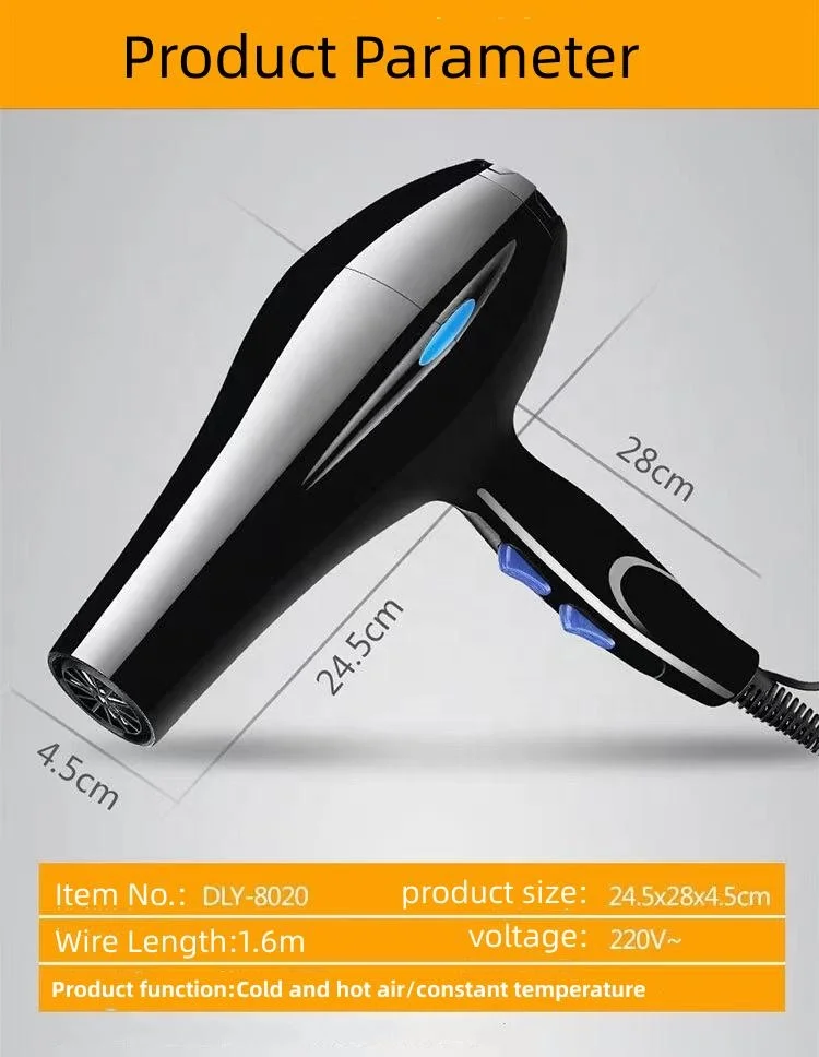 2000W Nano Ionic Blow Dryer Professional Salon Hair Blow Dryer Lightweight Fast Dry Low Noise Hair Dryer Set