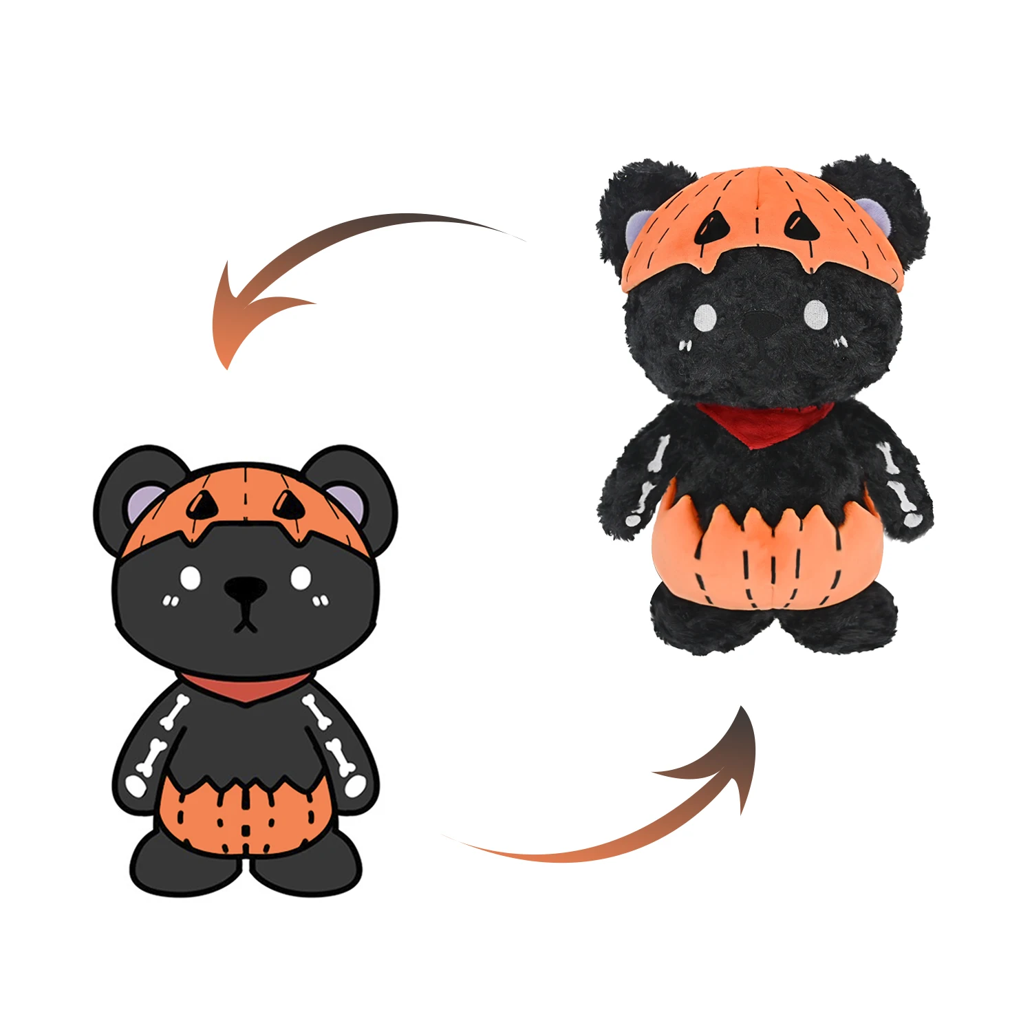 Halloween stuffed animals teddy bear plush teddy bear Custom Plush Animal Toy bear plush kawaii