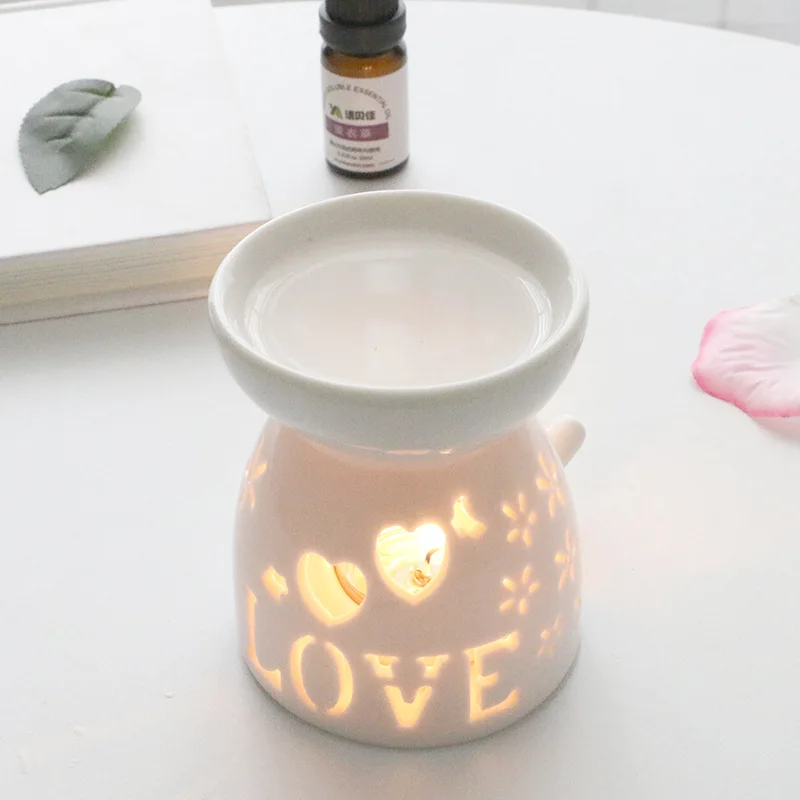 Ceramic Tea Light Holder Wax Melt Warmer Multi-Function Candle Wax Warmer Fragrance Warmer Aromatherapy Essential Oil Burner