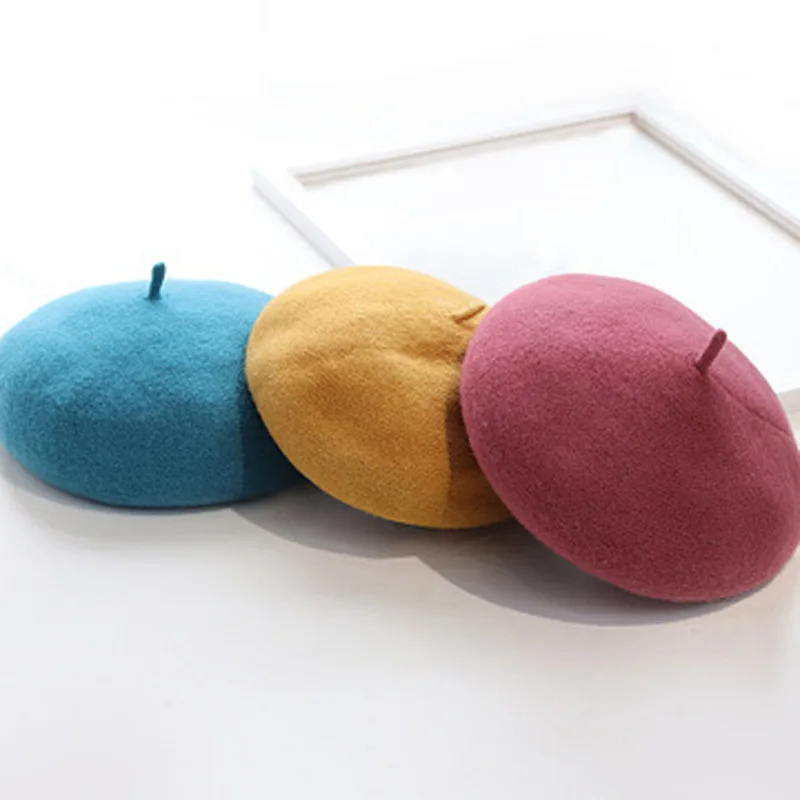 Fashion Customizationautumn And Winter Wool Slouchy Knit Beret Cutout Hat Lightweight