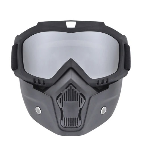 Racepro Motorcycle Helmet Riding Goggles Glasses With Removable Face Mask Detachable Fog-proof Warm Adjustable Goggles