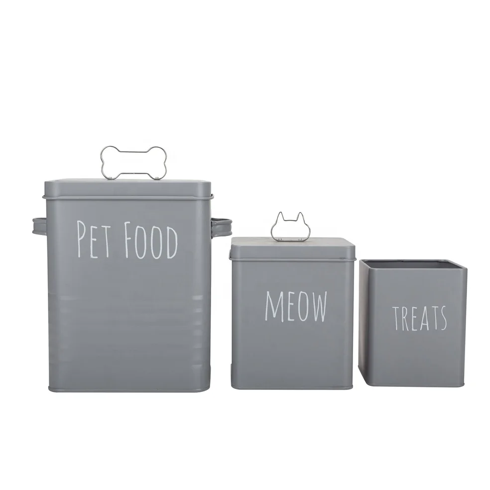 Metal Pet Food Storage Container with Scoop