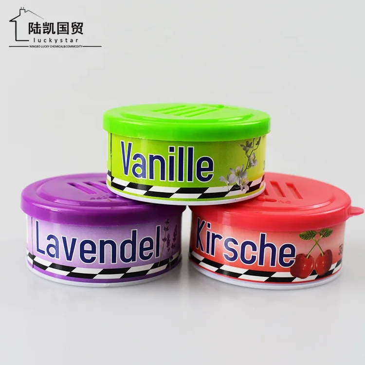 
hot sell 1pcs small circular canned gel air freshener for home 