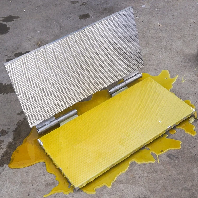 Manual Notebook Beeswax Foundation Sheet Printing Making Stamping Mold Machine For Bees Wax Sheets