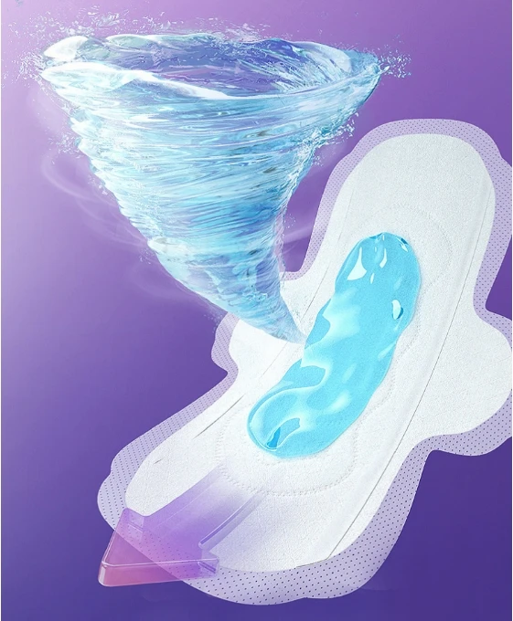 Hot sale female breathable organic sanitary pads wholesale menstrual pad for ladies sanitary day use super soft OEM service.