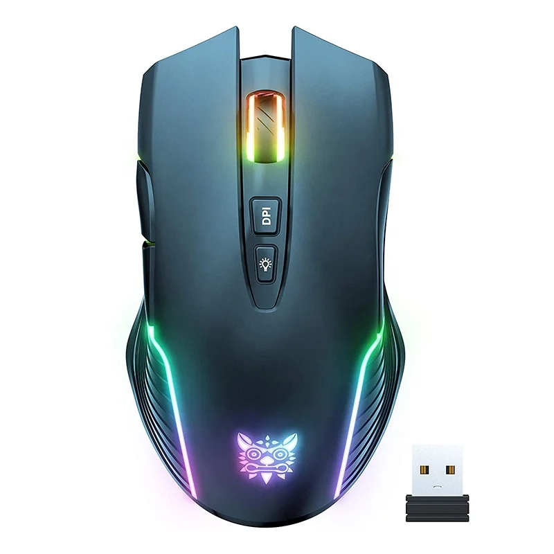 ONIKUMA CW905 3600 DPI Rechargeable Black Wireless Gaming Mouse USB Receiver 2.4ghz Gamer Mice