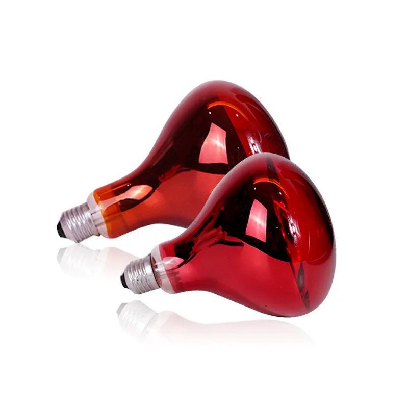 Infrared heating lamp pig/chicken animals, R80 R95 R115 R125 E27 Base, full red glass