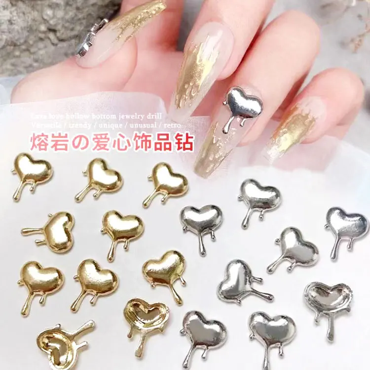 Direct Factory Love Jewelry Nail Charms 3D Nail Charms Heart-shaped Decoration Diamond Nail Accessories