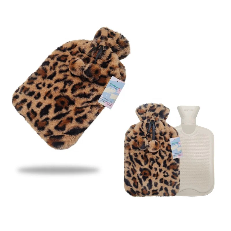 Target Luxury Plush Cover 2L Rubber Hot Water Bag Bottle With Soft Warm Cover