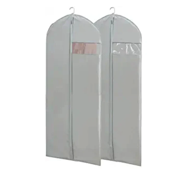 Non Woven Garment Bag Foldable Hanging Clothes Cover Travel Garment Suit Bag With Custom Logo