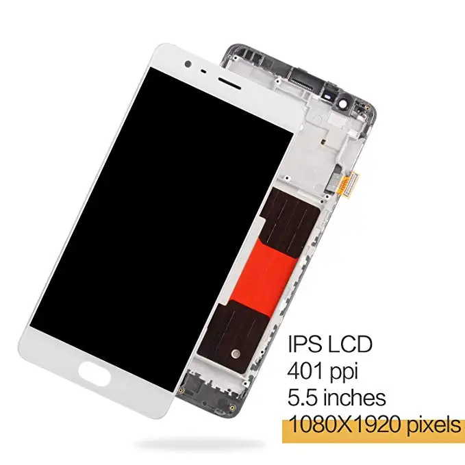 Сменный ЖК-экран Oneplus 3 3T A3000 1 + 3/3T A3003 AMOLED ЖК-дисплей сенсорный экран дигитайзер стеклянная рамка в сборе