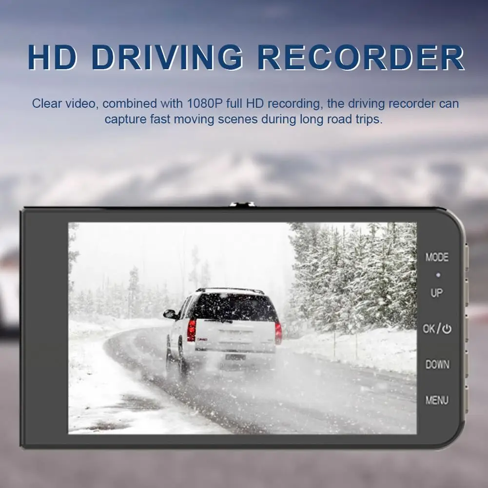 2023 New Listing 4 Inch Hd 1080p Mini Car Dvr Camera Parking Recorder G-sensor Ir Night Vision Car Camera Recorder