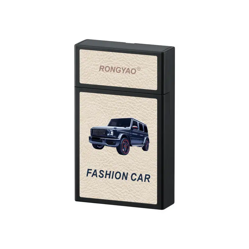 Classic Design 2 in 1 Custom Logo Heated Coil Lighter Cigarette Case with TYPE-C Charging