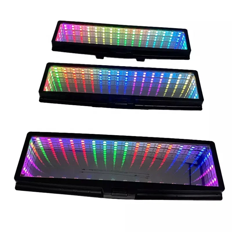 Colorful LED Wide Angle Charms 3D Rear View Car Decoration Rearview Mirror Lights for other car interior accessories
