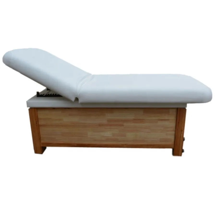 Modern Adjustable Spa Beauty Salon Cosmetic Eyelash extension chair Facial Treatment Table Solid Wooden Thai Massage Bed