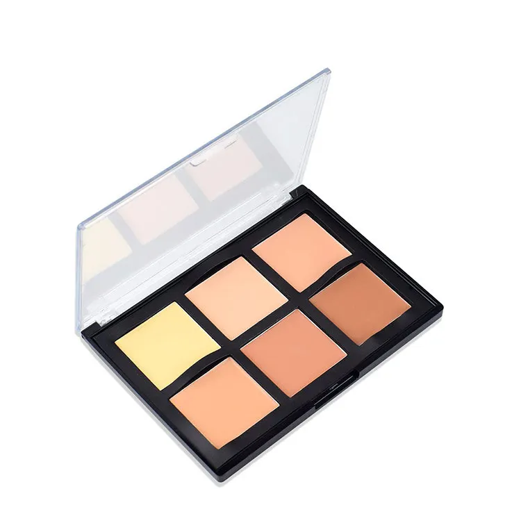 Customized Oil Free Makeup Concealer Palette Long Lasting 6 Colors Cream Concealer Palette