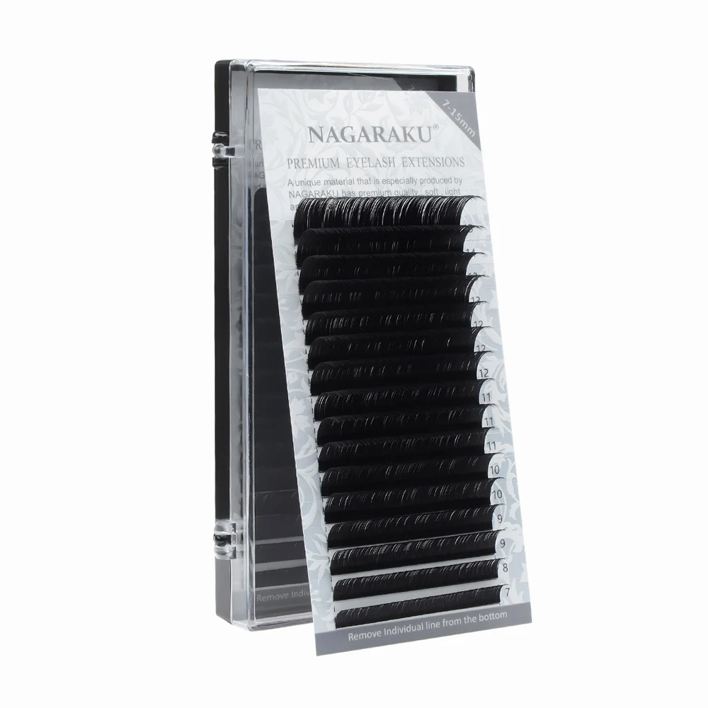 NAGARAKU mix length eyelash extension synthetic mink pesta as pelo a pelo super professional dai pesta as nagaraku